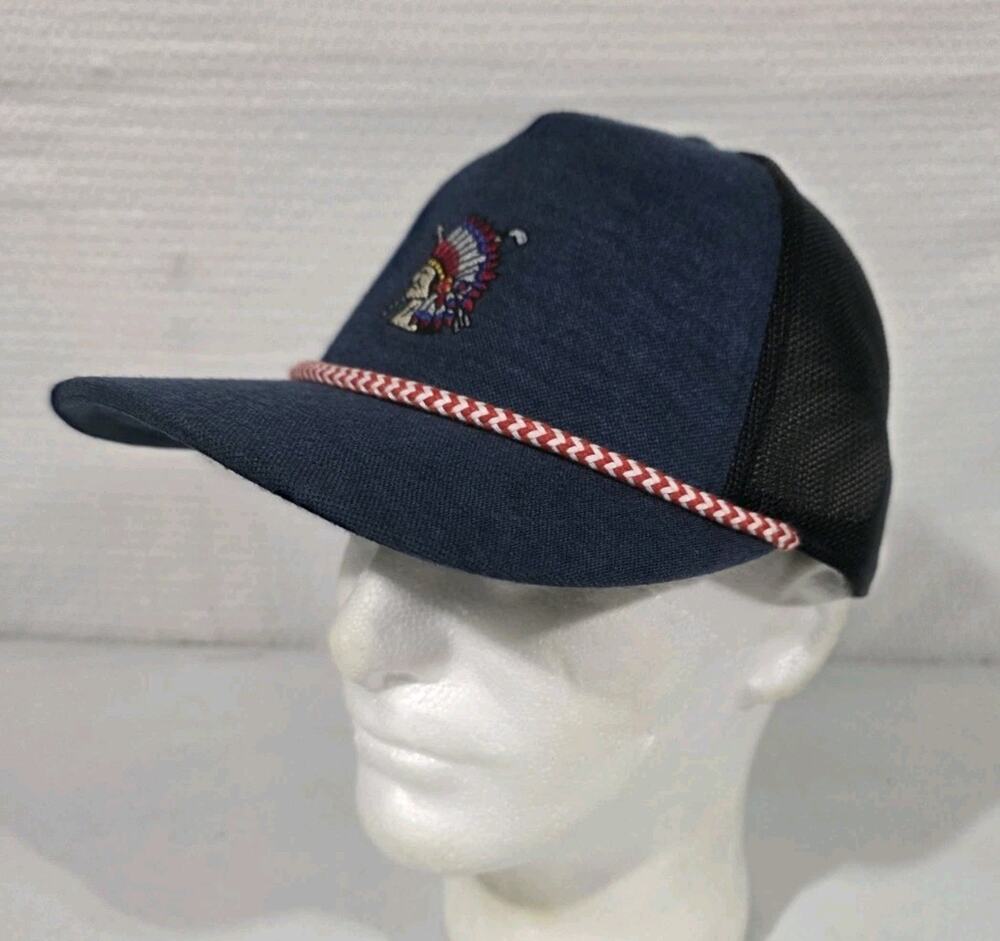 NEW PUKKA Polyester Mesh Rope Cap Hat SHINNECOCK HILLS GOLF CLUB Blue Snapback